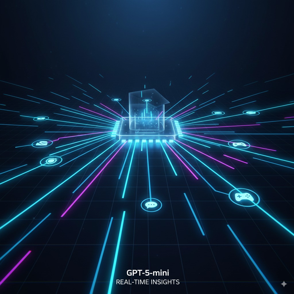 A streamlined, efficient network graphic showing rapid data processing.